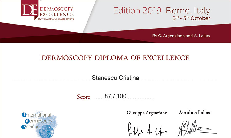 Dermoscopy Excellence International Masterclass Roma 2019